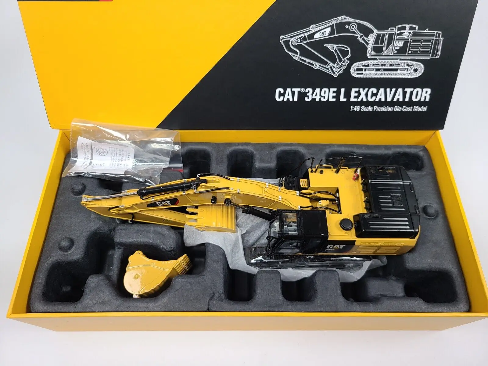 Exqusite Alloy Model Gift C C M 1:48 Caterpillar CAT 349E L Hydraulic Excavator Engineering Machinery Diecast Toy Model