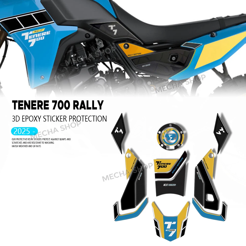 

3D Epoxy Resin Sticker Tank Pad Fender Protection Kit For Tenere 700 Rally Tenere700 2025 Sticker Accessories