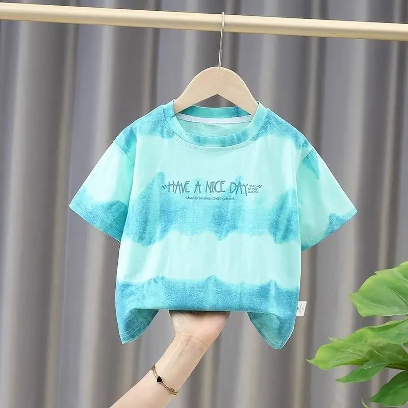 Summer Children Cartoon T-shirt for Boy Printing  Boys T Shirt Girls Tops Tees Cartoon Kids Clothes