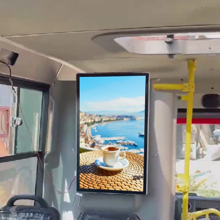 OSK BG-3204-4G 32 Inch Android Wifi Bus Lcd Monitor Car Advertising Screen 12V/24V Digital Signage for Bus