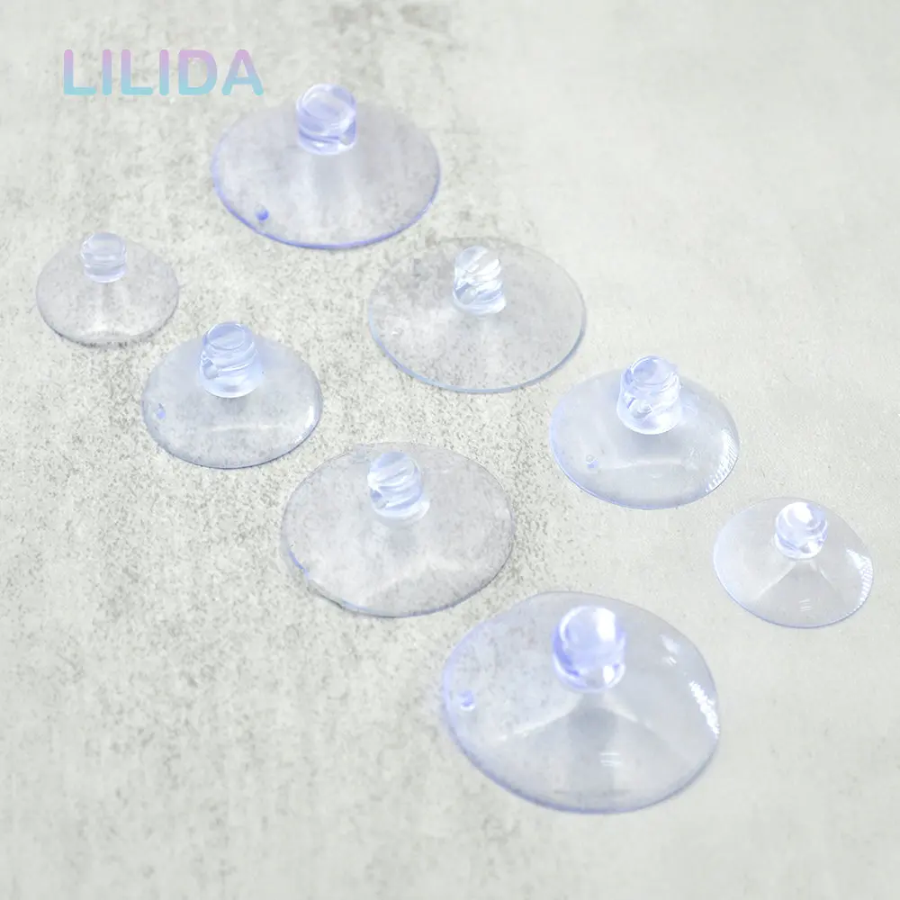 30pcs/50pcs/100pcs Transparent Suction Cup Silicone Suction Cup Powerful Suction Cup Wall Kitchen Bathroom Glass Hooks Supplies