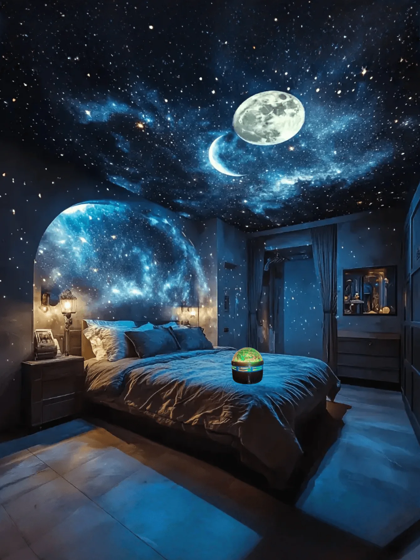 

Galaxy Aurora Projector: 16-Color RGB, App/Remote Control, USB-Powered (Gift/Decor)