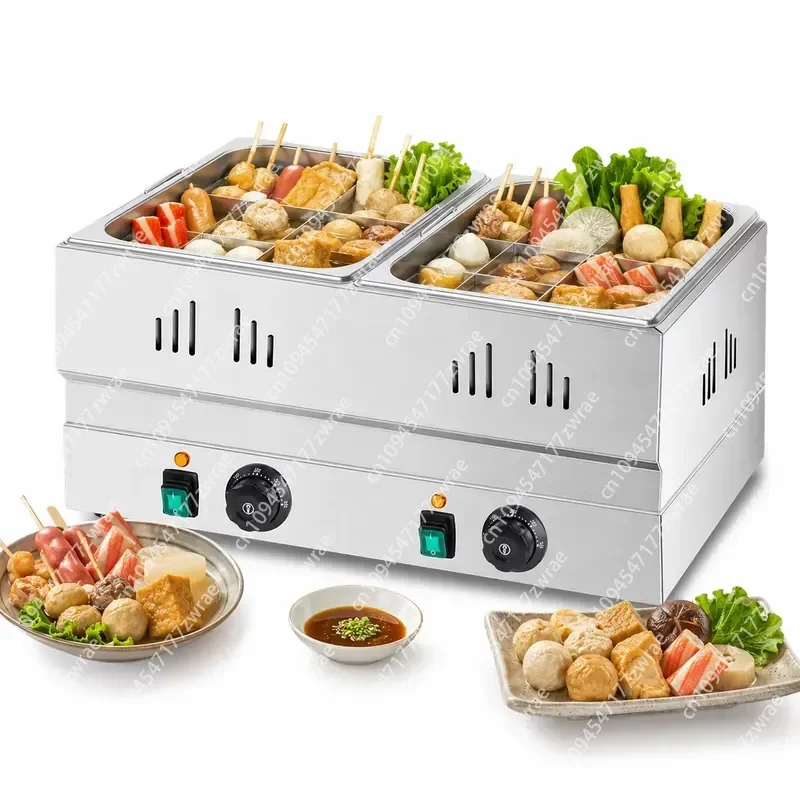 Commercial Stainless Steel Oden Machine Anti-Scald Handle 2400W Large Capacity Cooking Pot for Convenience
