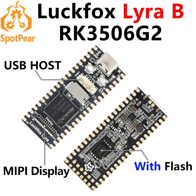 Luckfox Lyra B Flash-Boot Version RK3506G2 Rockchip Linux Board RK3506 For MIPI/DSI Display Cortex-A7