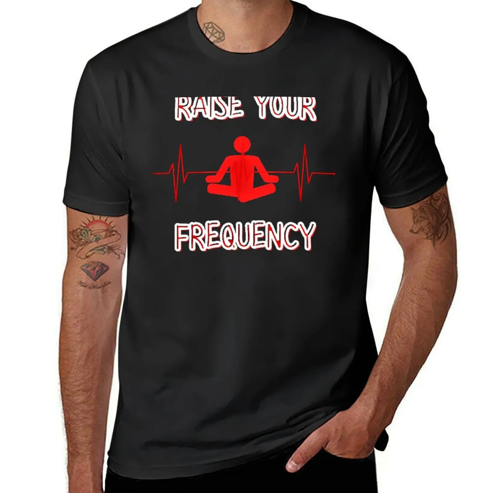 RAISE YOUR FREQUENCY T-Shirt summer top blanks plus sizes plain t shirts men