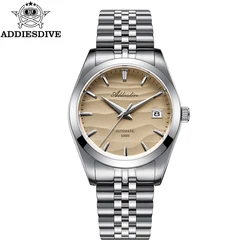 ADDIESDIVE Watch For Men 39mm Calendar Display 10Bar Waterproof Desert Texture Automatic Mechanical Watch Relogios Masculino