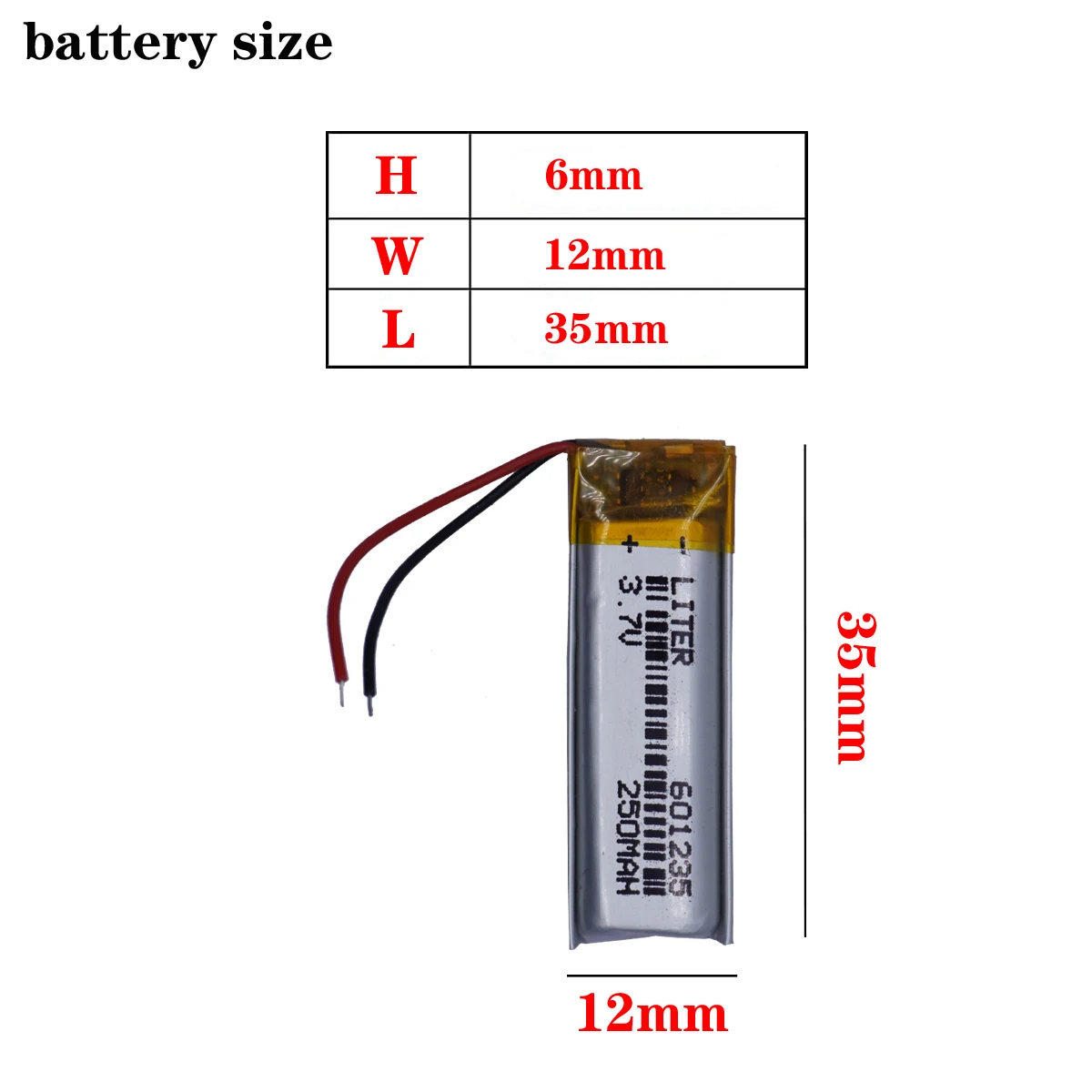 โพลีเมอร์ 601235   z.SHTV 061235   เครื่องบันทึกปากกากล้อง 250mah ตัดผมบลูทูธแบตเตอรี่ลิเธียมขายตรงจากโรงงาน