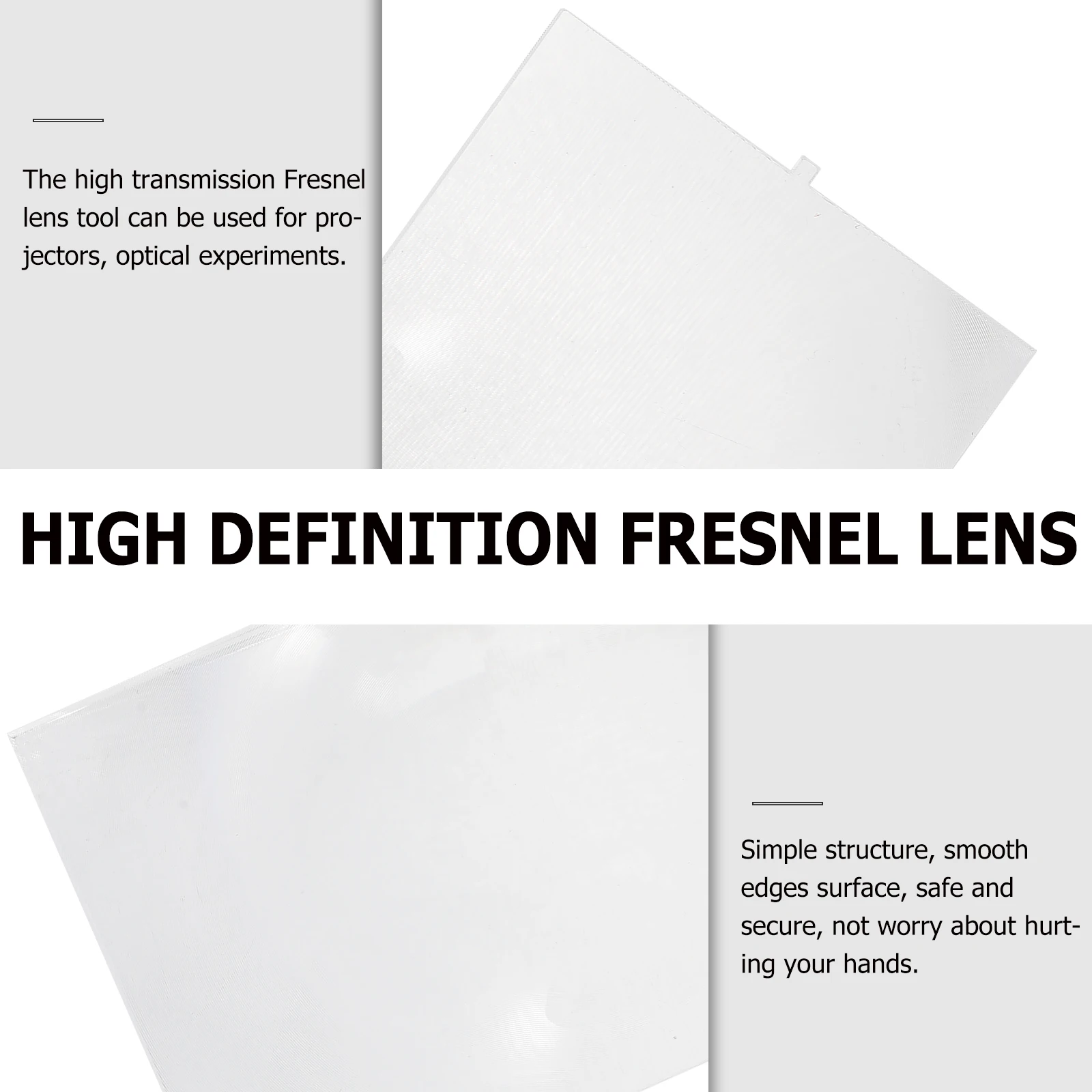 

2pcs Acrylic PMMA Fresnel Lens for Projector High Definition Optical Experiment Fresnel Lens For Projector Magnifier