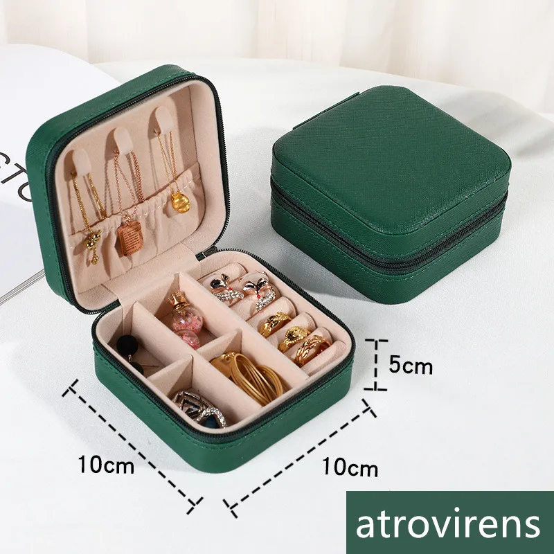 Portable Travel Accessories Box para Mulheres, Organizador De Jóias, Anel, Brincos, Armazenamento De Colar, Aniversário, Presentes De Festa De Natal