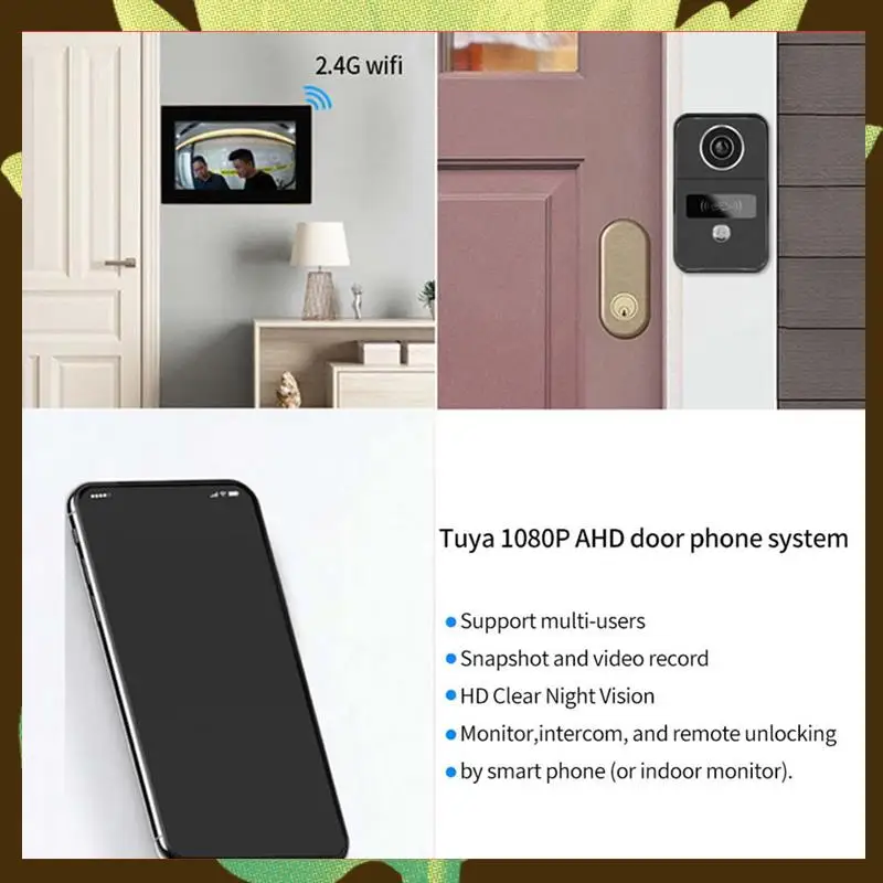 

1080P Wi-Fi видеодомофон, система видеодомофона, сенсорный монитор для домашней безопасности, вилка европейского стандарта-[Y03A]