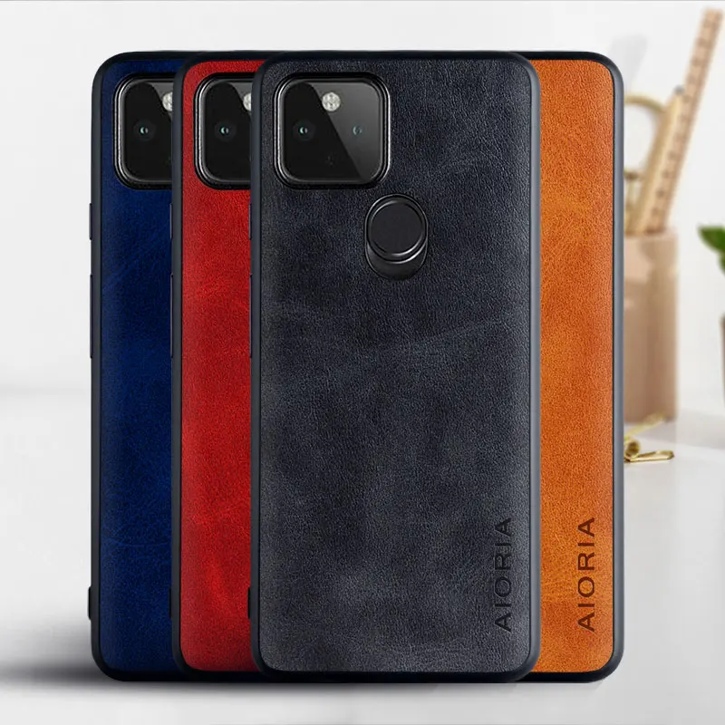 Funda Vintage de cuero para Google Pixel 4A, 5G, 5, 4 XL, carcasa de lujo para google pixel 4, 4a, xl