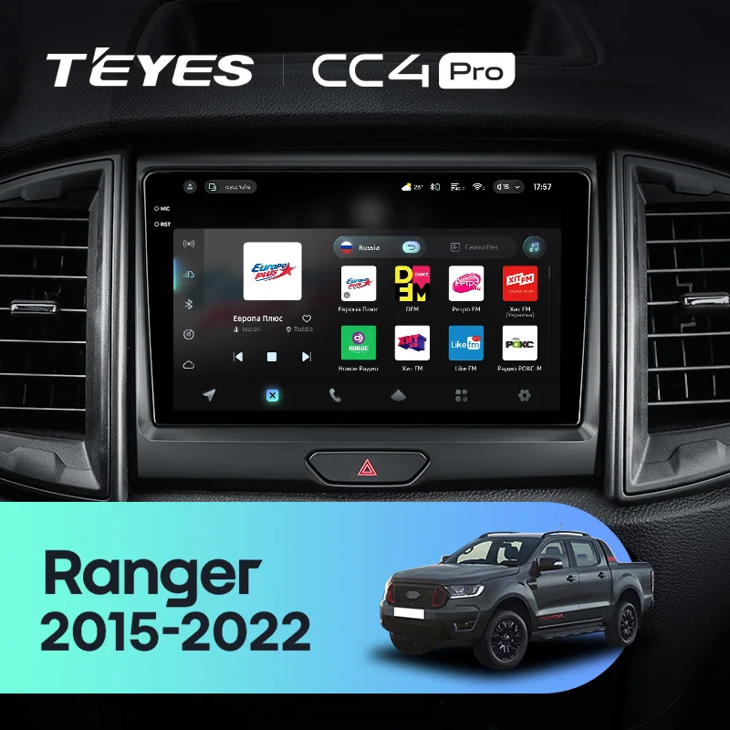 TEYES CC4 PRO Radio Samochodowe z CarPlay i Android Auto do Ford Ranger P703 2015 - 2022, Multimedia Stereo 2DIN Autoradio