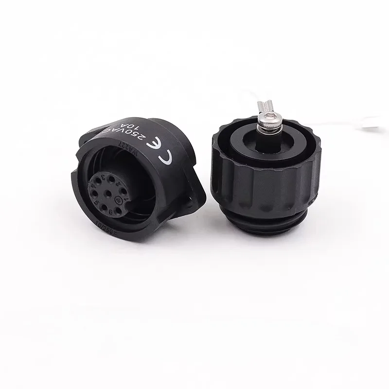 10Pieces WA22 4-pin 7-pin Fixed Butt-type Waterproof Aviation Plug and Socket Connector Fit for Powder Coating Machine
