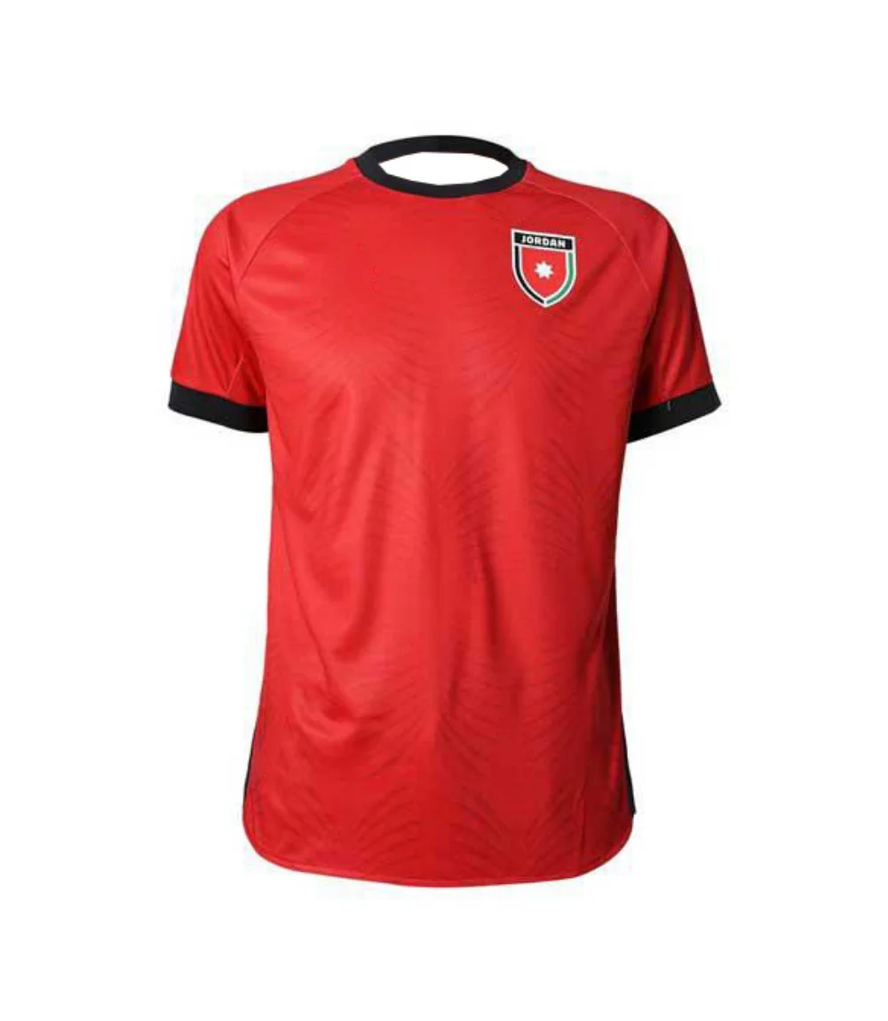 Camiseta de fútbol roja estilo Jordan, con estampado de escudo, ligera, transpirable, ideal para motociclistas, unisex y coleccionistas.