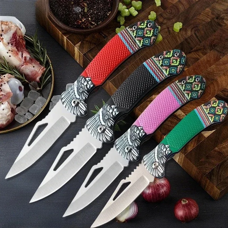 Folding Knife for Home Use Stainless Steel Pocket Knife Vegetable Knife Fruit Peeler Kitchen Accessories Cooking Meat Clever