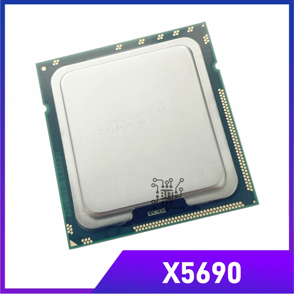 Xeon X5690 LGA 1366 3.46GHz 6.4GT/s 12MB 6 Core 1333MHz SLBVX CPU Processor