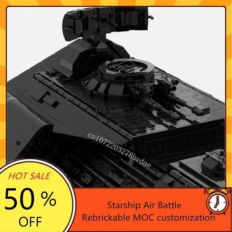 Model Pertempuran Militer Perang Luar Angkasa Night Buzzard MOC, Mainan Edukasi Rakitan DIY, Puzzle Arsitektur Kustom, Hadiah