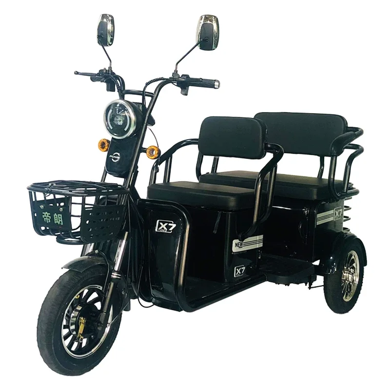 2024 Hot Selling Tricycle with Big Space Electric Cargo Bike Three Wheel Electric Scooter Manned Electric Tricycle