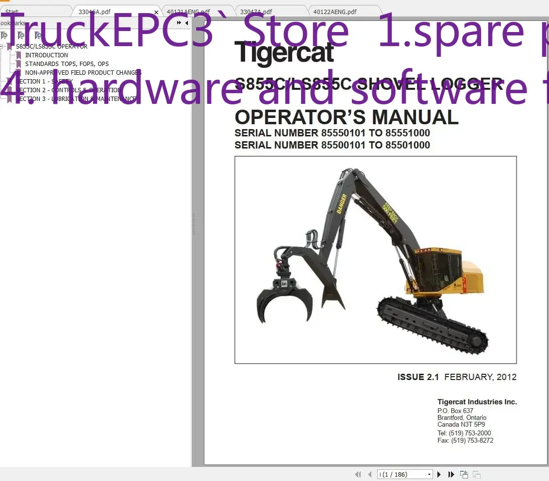 

TruckEPC3 Tigercat Machine 35 ГБ PDF 2021 Руководство по обслуживанию и руководство по эксплуатации DVD