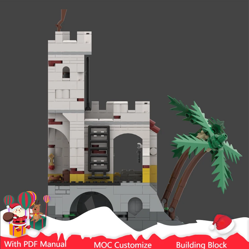 805 PCS MOC 중세 지방정부관 사무실 모듈형 모델 블록 DIY 조립 전시 장난감 어린이 크리스마스 서프라이즈 선물