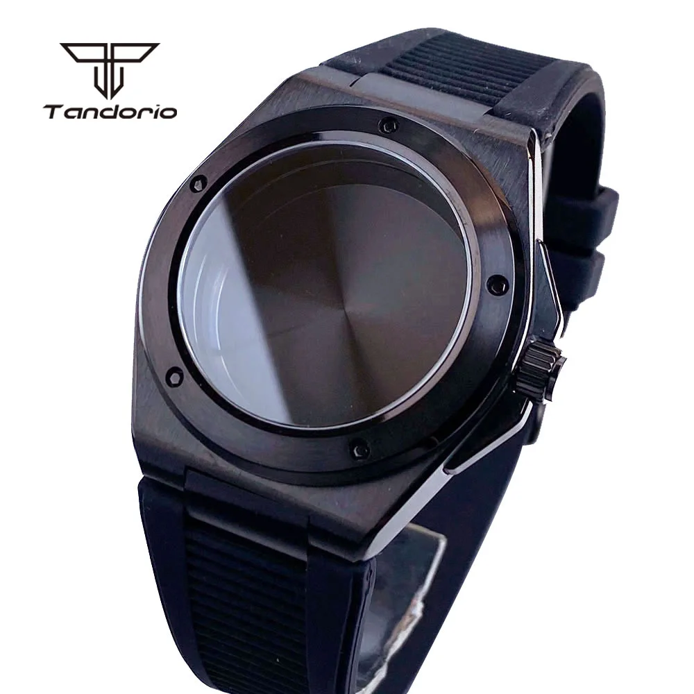Black PVD 40mm Watch Case+Watchband Sapphire Glass Fit for Engineer Style Watch Mod Accessories NH35 NH36/ETA2824 PT5000 Model