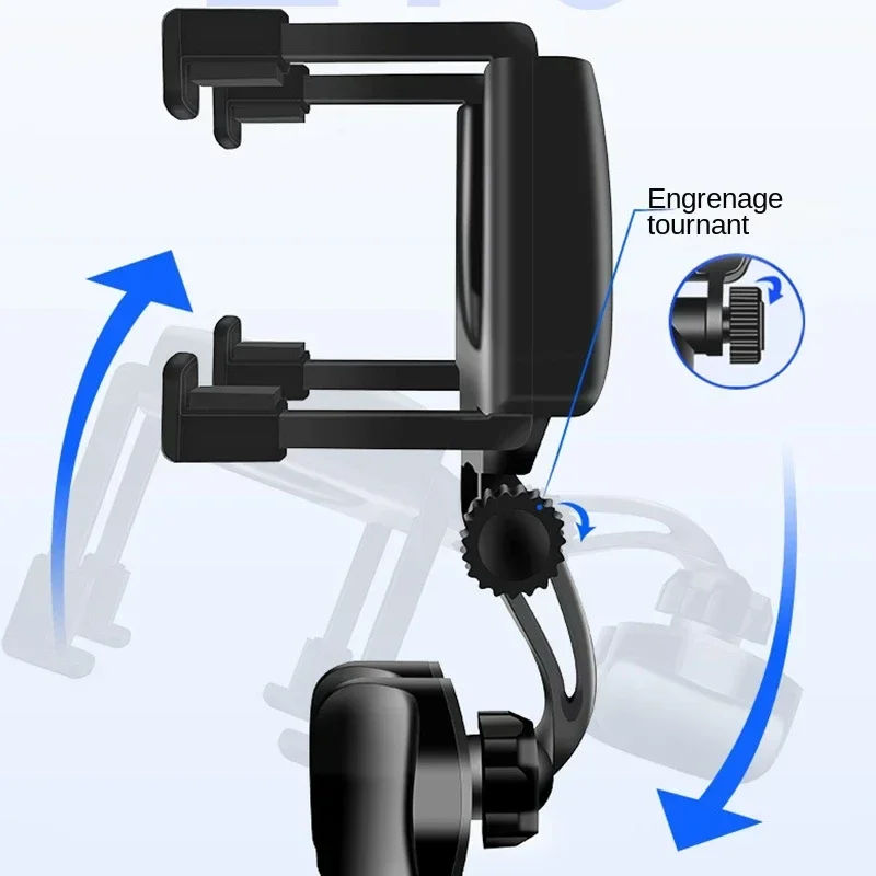 360° Rotating Waterproof Phone Holder - Durable ABS Car/Shower/Wall Mount, Hands-Free Safe Viewing for Driving & Bathroom