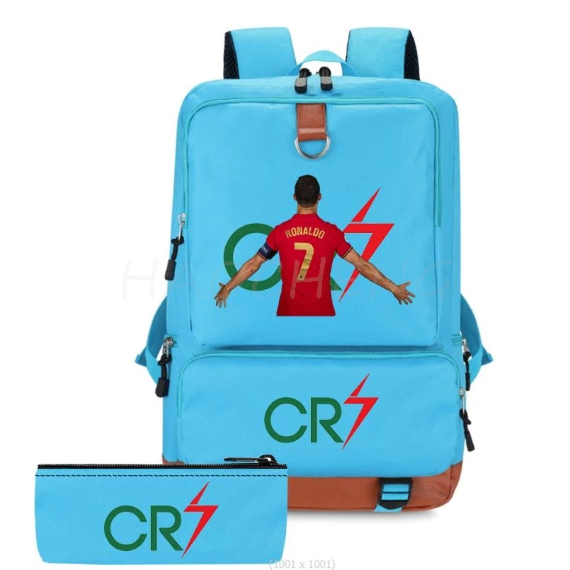 Hot CR 7 Backpack 2Pcs Waterproof Backpack Casual Travel Backpack Women Men Large Capacity Travel Laptop Backpack School Bags