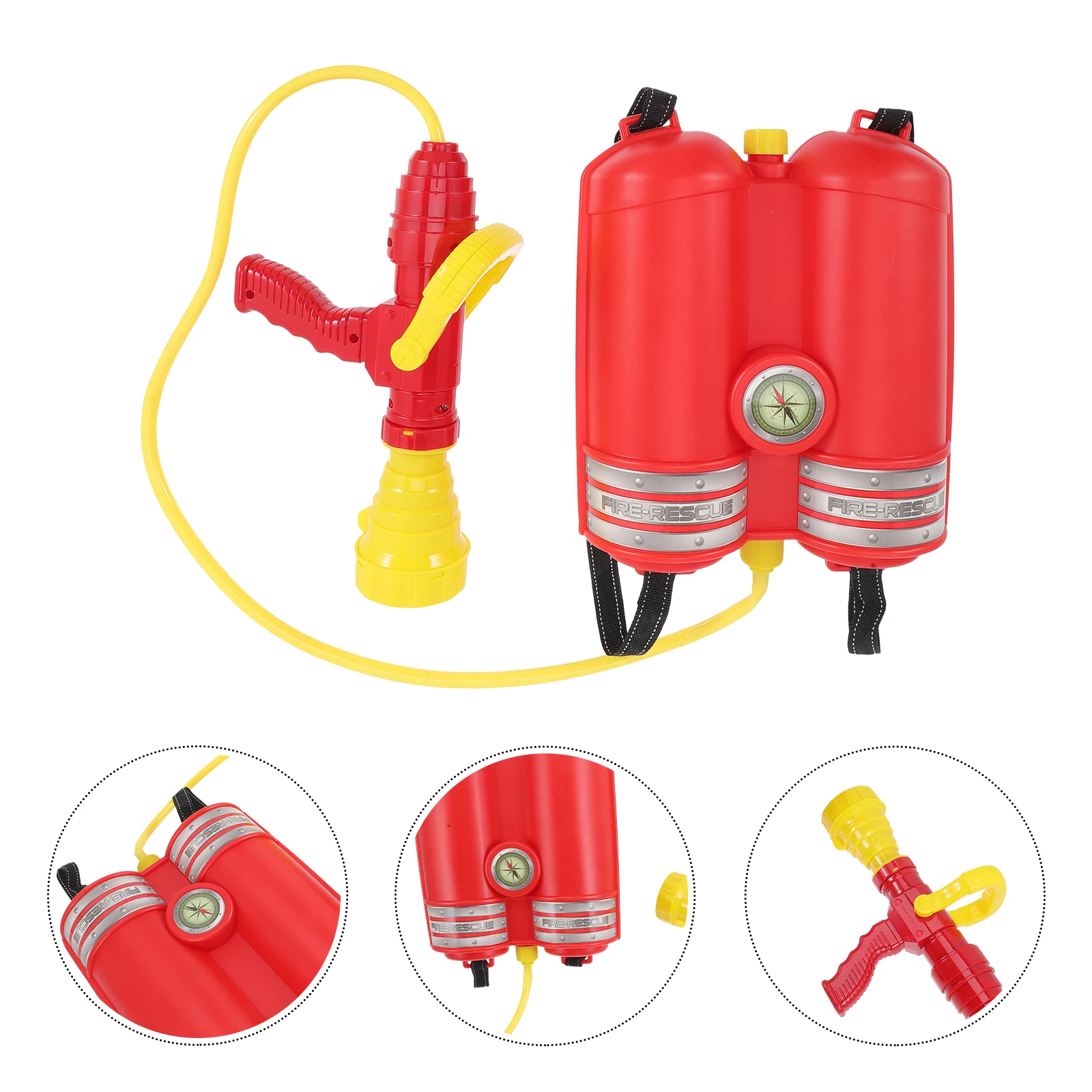 Jouet d'eau de pompier, matériau PP, conception de forme amusante pour enfants, plage, piscine, jardin, fête, jouets d'été, sac à dos pulvérisateur