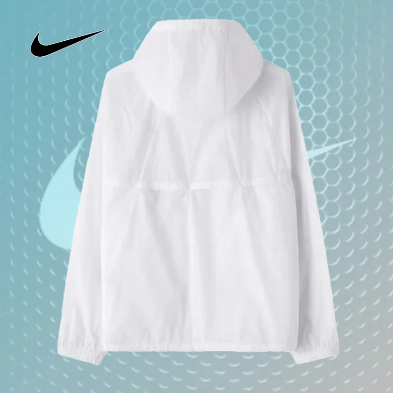 Nike Unisex Lightweight UV Protection Full Zip Jacket for Men Women, Running Fitness Casual Outerwear IO9628-100