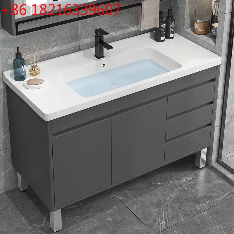 TAO Floor-to-ceiling bathroom cabinet Lower half without mirror cabinet Bathroom ceramic integrated basin