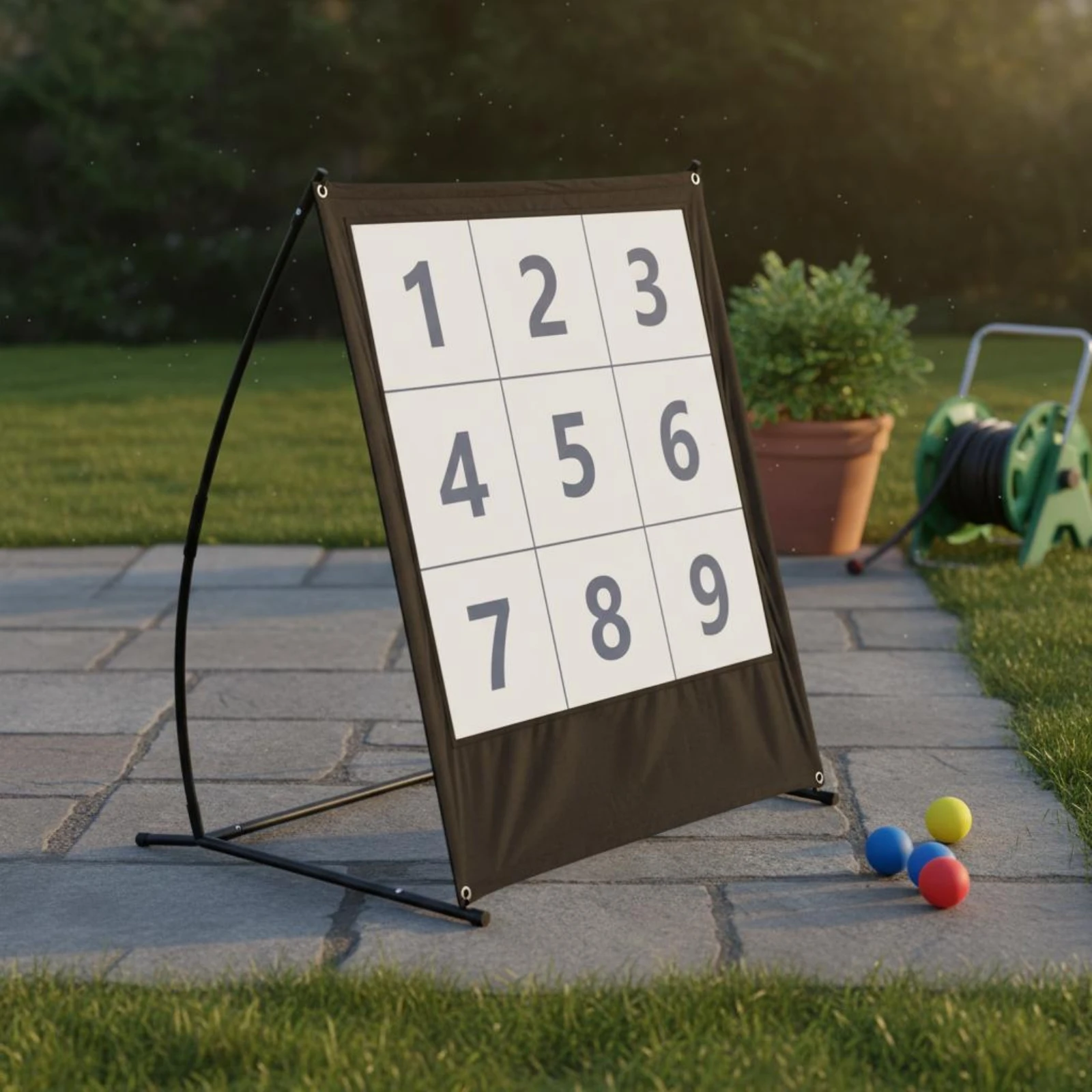 

9 Hole Target Net Fun Practice Numbered Pitching Net Baseball Throwing Target Quick Setup Sports Equipment Easy to Install