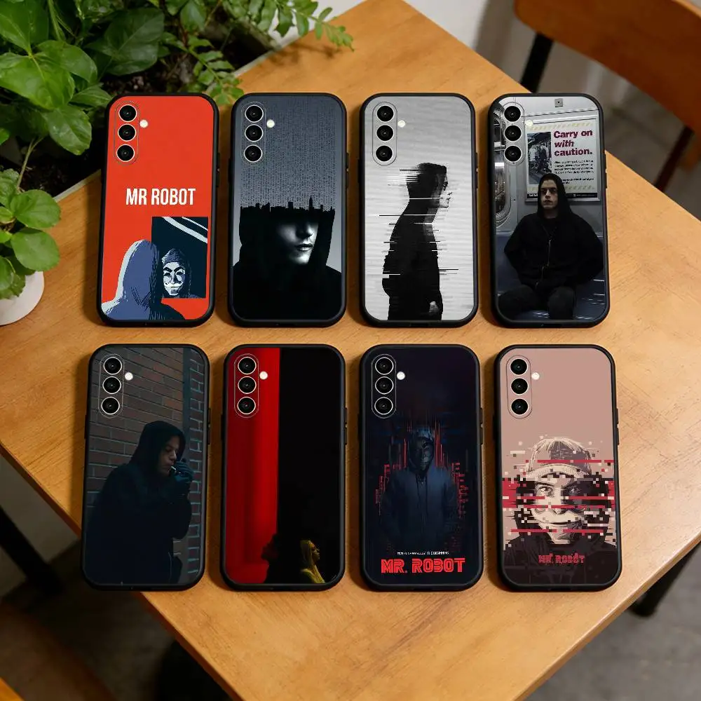 

Mr R-Robot F-Fsociety Phone Case Black Silicone Soft For Samsung Galaxy A73,A72,A71,A70,A53,A52,A51
