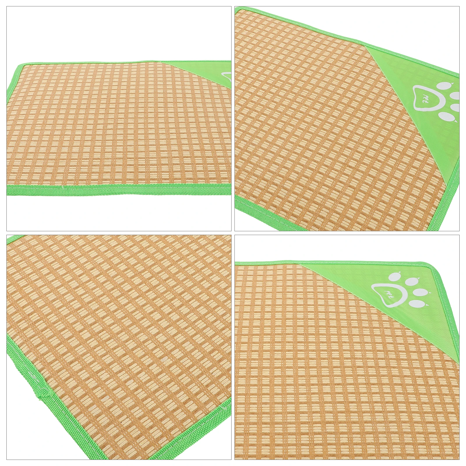 

Lightweight Mat Summer Cat Dog Bed Comfortable Small Portable Pad Breathable Sponge Straw Indoor Outdoor Carry