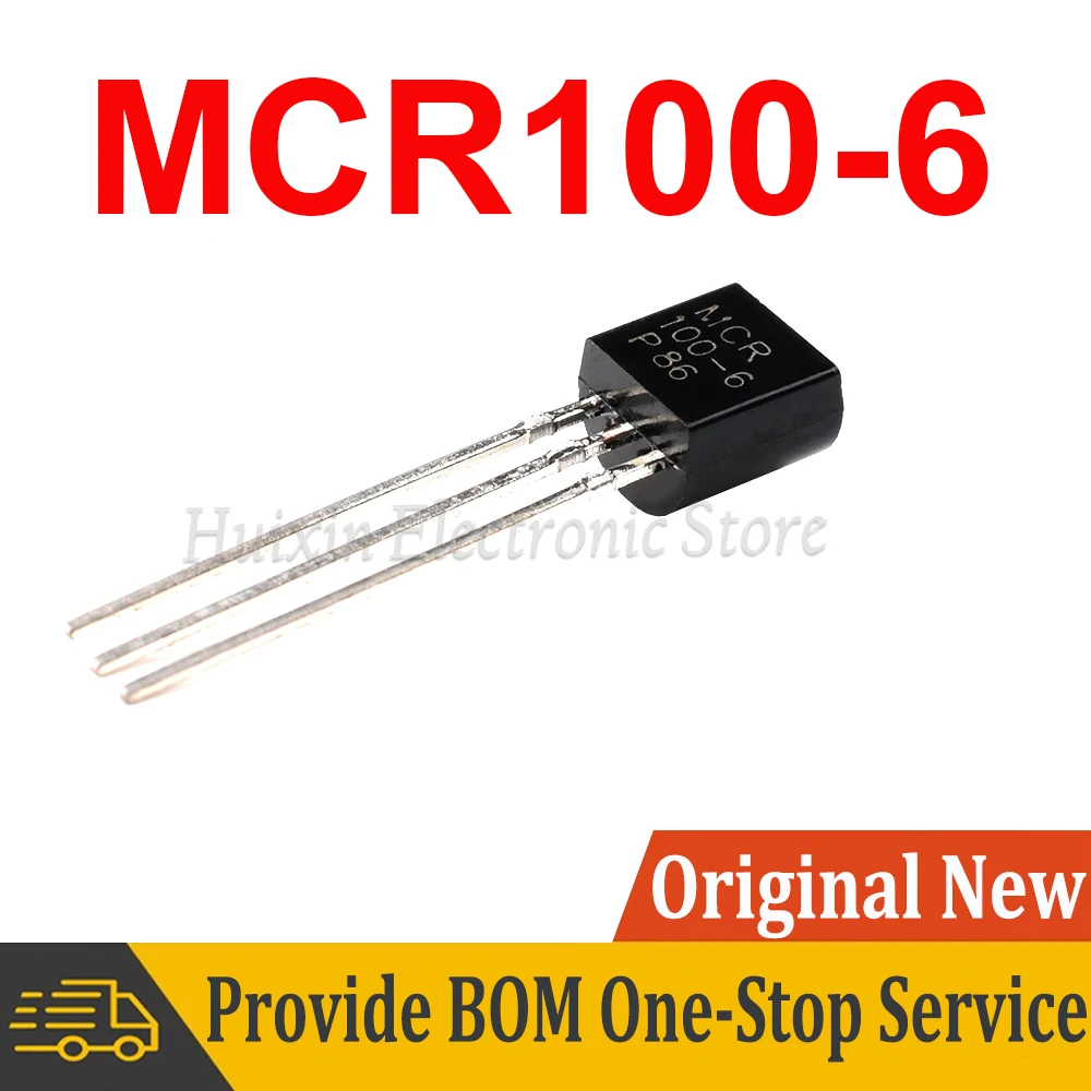 

10pcs/lot MCR100-6 100-6 TO-92 0.8A 400V One-way SCR triode In Stock NEW original IC