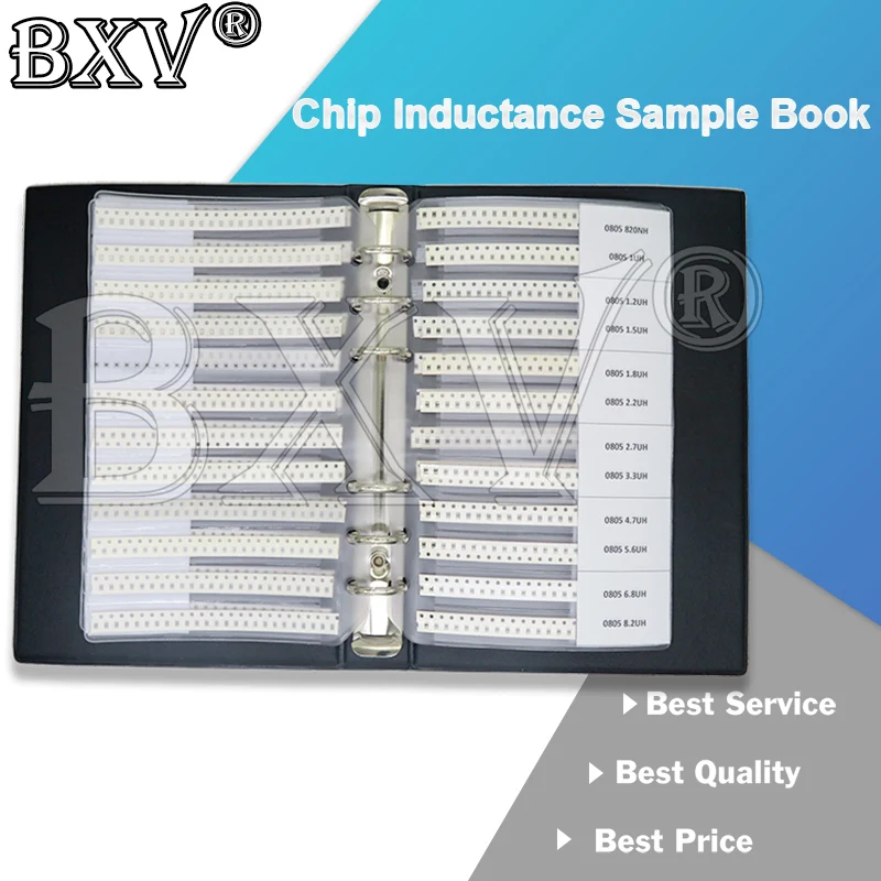 0402 0603 0805 30/33/42/35Value SMD Wire Wound Ceramic Inductor Kit SMT Assortment Sample Book Chip Inductance Sample Book