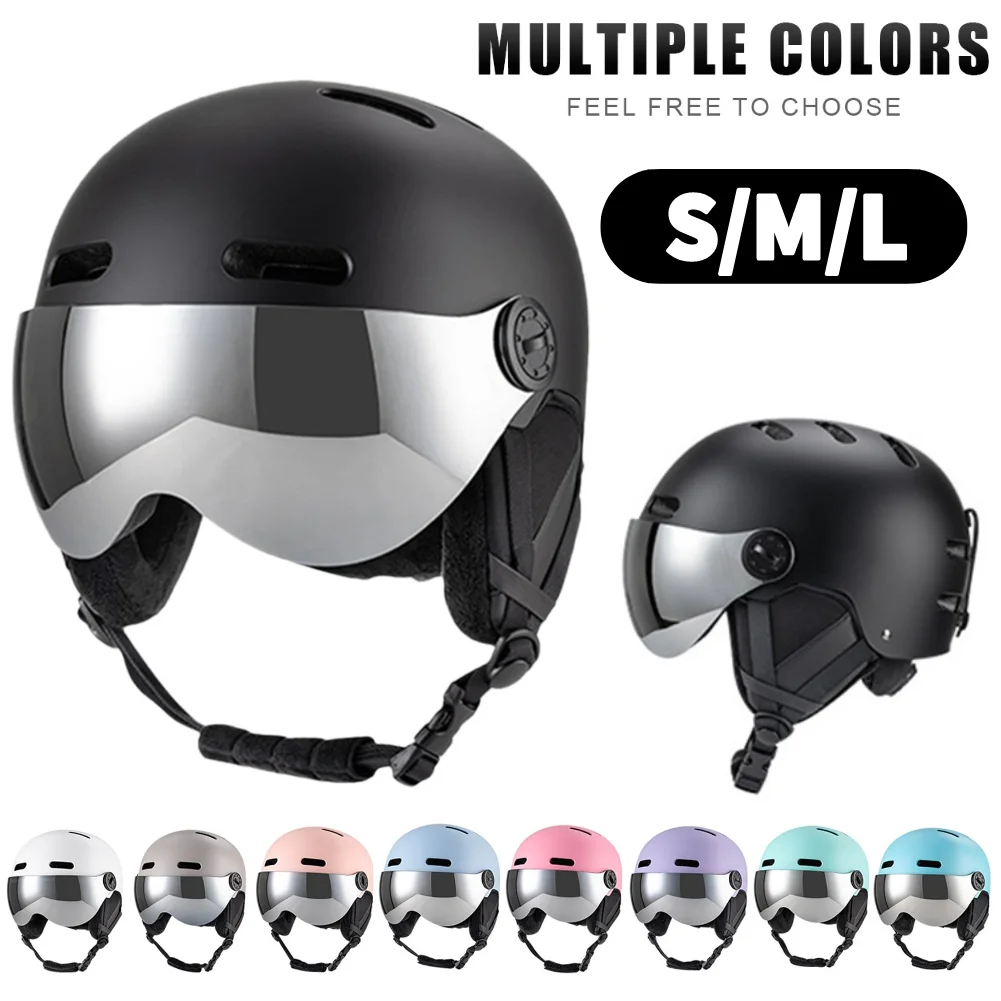 Winter Skiing Helmet With Goggle Outdoor Ski Helmet Safety Skiing Snowboard Snow Skateboard Motorcycle Helmet For Women Men Kids