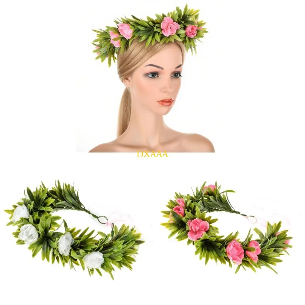 

DXAA Adjustable Spring Blossom Wreath Headpiece 4 Color Forest Theme Photo Props