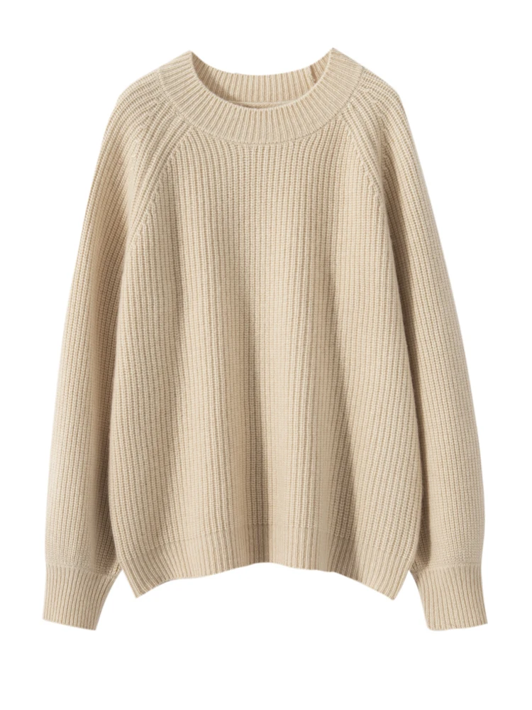 Autunno Inverno Donna 100% Maglione di Cachemire O-Collo Pullover Maglia Allentata Casual Maglieria di Cachemire Femminile Maglieria Spessa Maglieria Magliette E Camicette