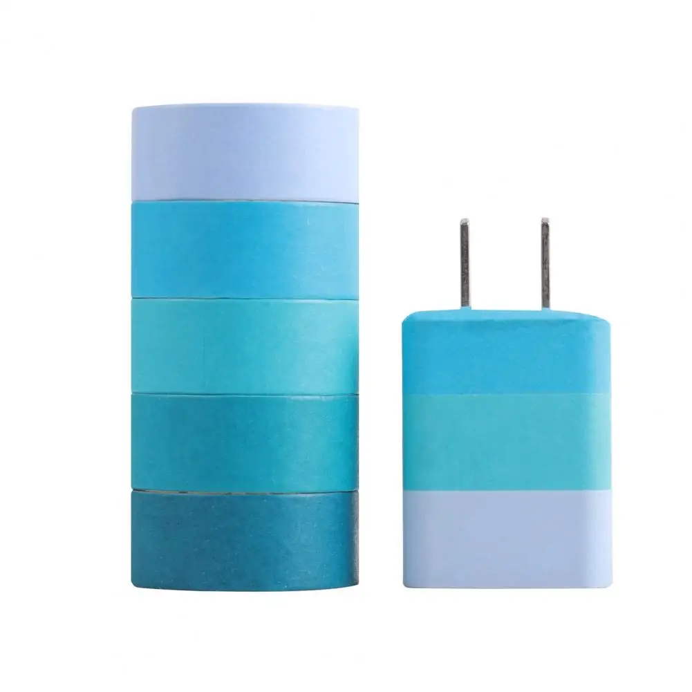 مجموعة شريط المجلات مجموعة شريط اشي ملون لليوميات سكرابوكينغ مشغولات يدوية 48 لفة من قوس قزح للمخططين