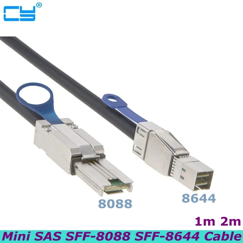 SFF-8644 to SFF-8088 Mini SAS HD Cable, 6Gbps External 26Pin SAS2.0 Hybrid Cable for RAID/Server/Data Center‌