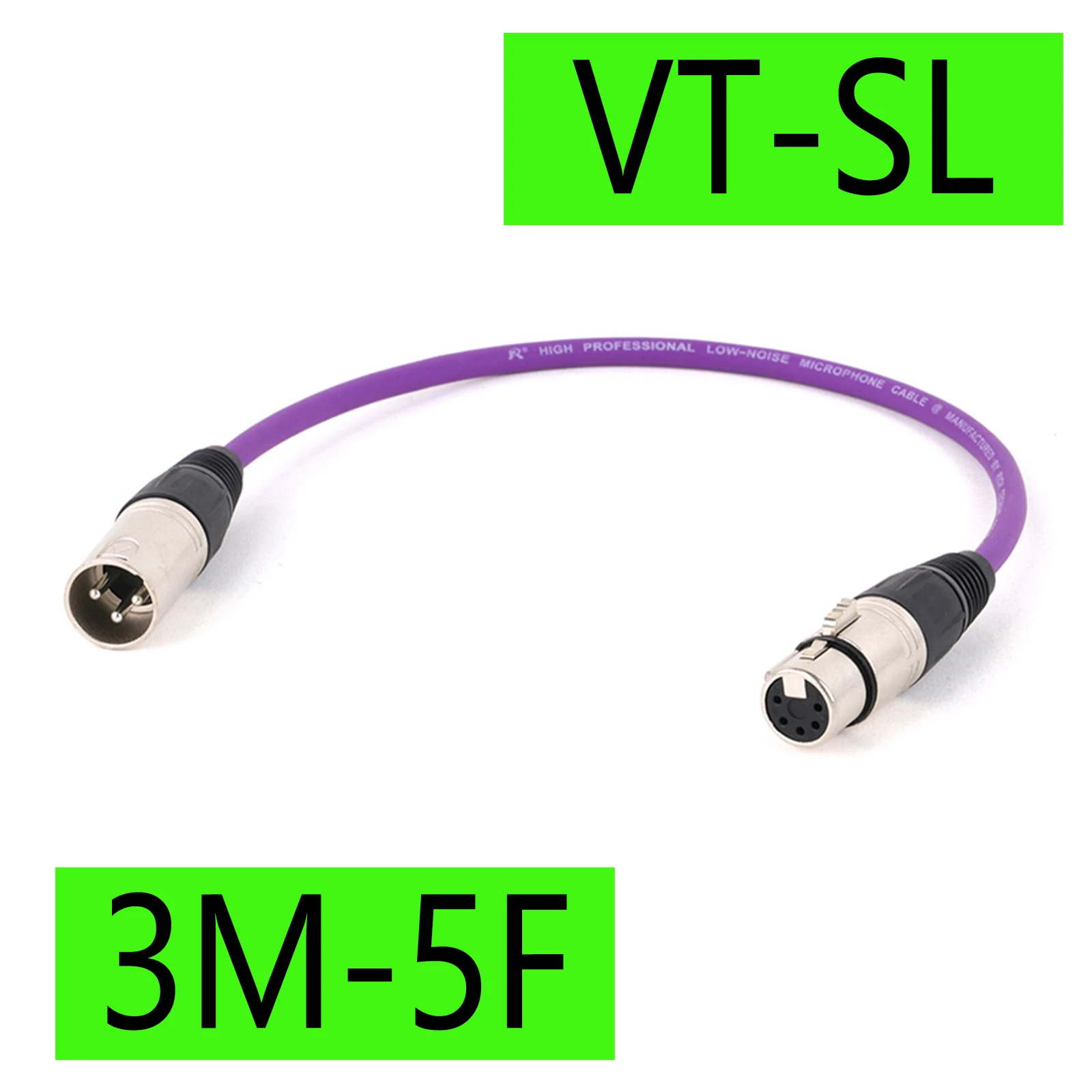 SiYear Câble Adaptateur XLR 3 Broches Femelle Vers 5 Broches Mâle - Pour Microphone, DMX Et Éclairage Scène (2 Pièces)