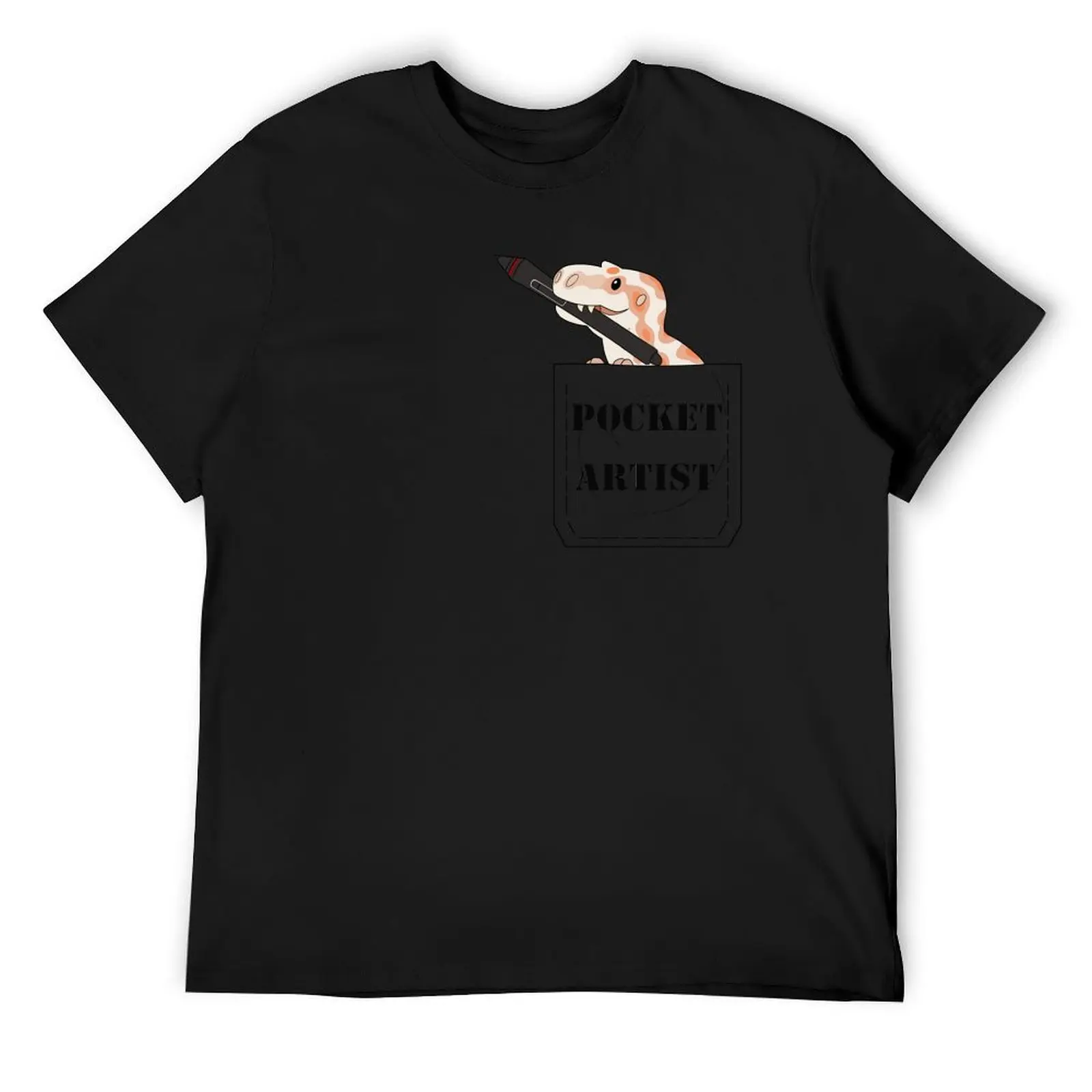 

Pocket Artist Tyrannosaur T-Shirt shirts graphic tees anime clothes summer clothes blanks mens designer clothes