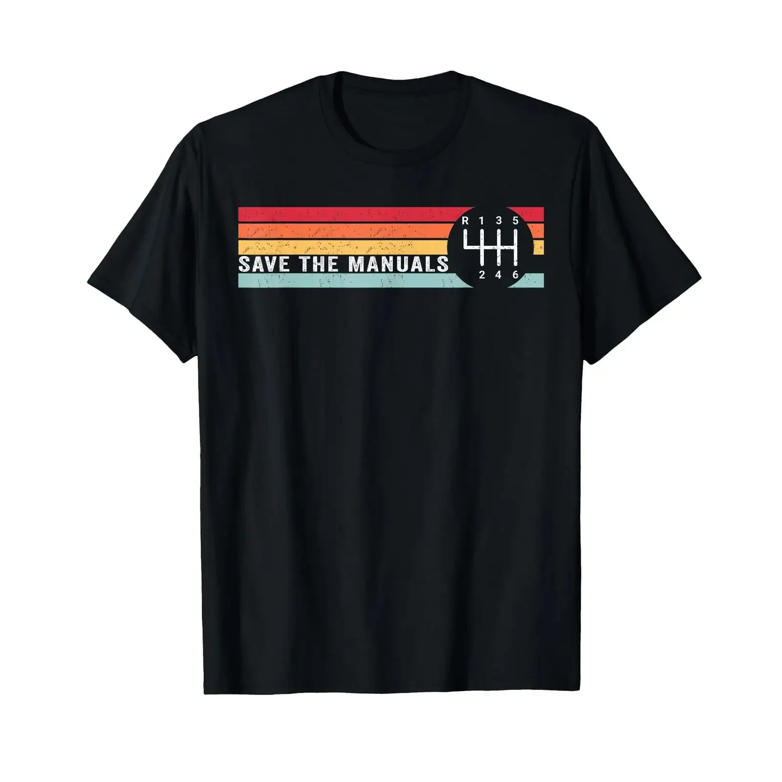 Save The Manuals 6 Speed Manual Transmission Three Pedals T Shirt vintage Washed fashion graphic streetwear Stylish Versatile