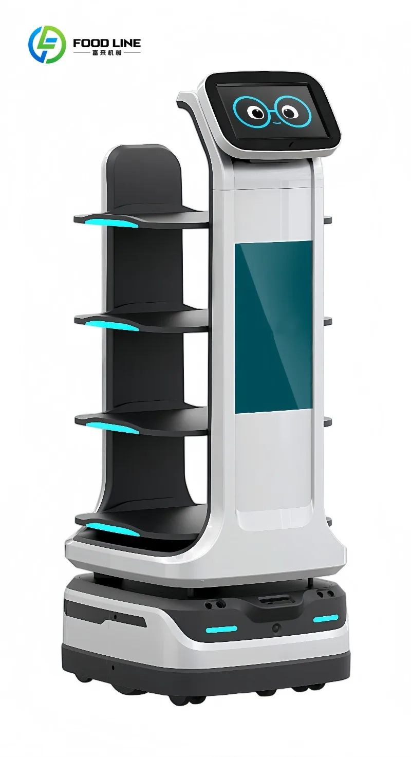 Customized size Artificial intelligence robot Restaurant service robot Remote control waiter robot