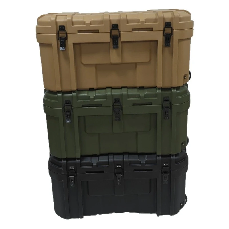 125L Rotational Molding Box General Equipment Instrument Plastic Packaging Combat Fire Equipment Tool Storage Box