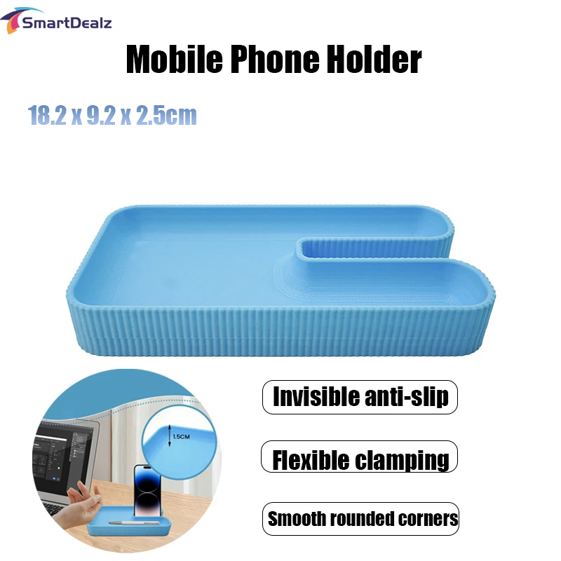 

Mobile Phone Holder with Tray Holder for Holding Headphones Multifunctional Lazy Person Holder Portable Desktop Storage Rack