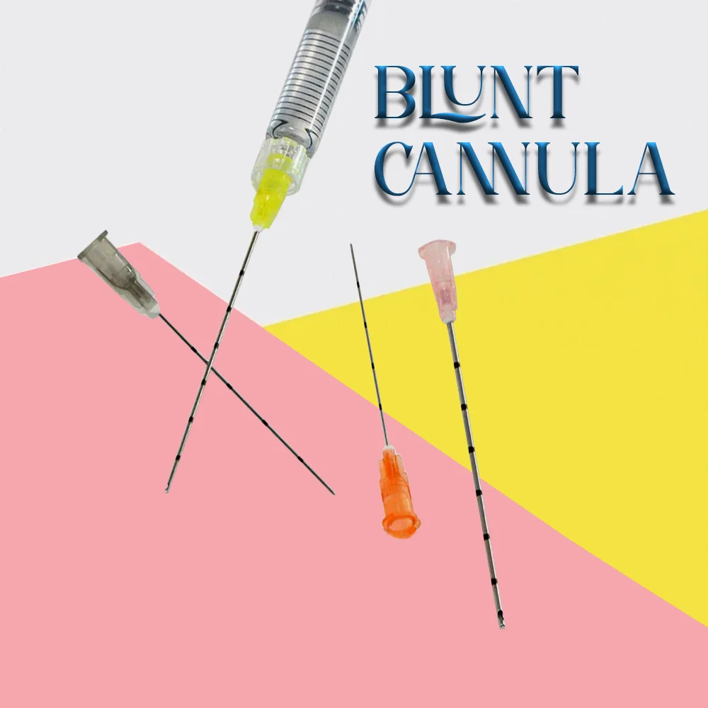 50pcs one box Sterile Micro Blunt Cannula 18G 100MM 22G 50MM 21G 70MM 25G 70MM Blunt Tip Needle Cannula For Beauty Filler