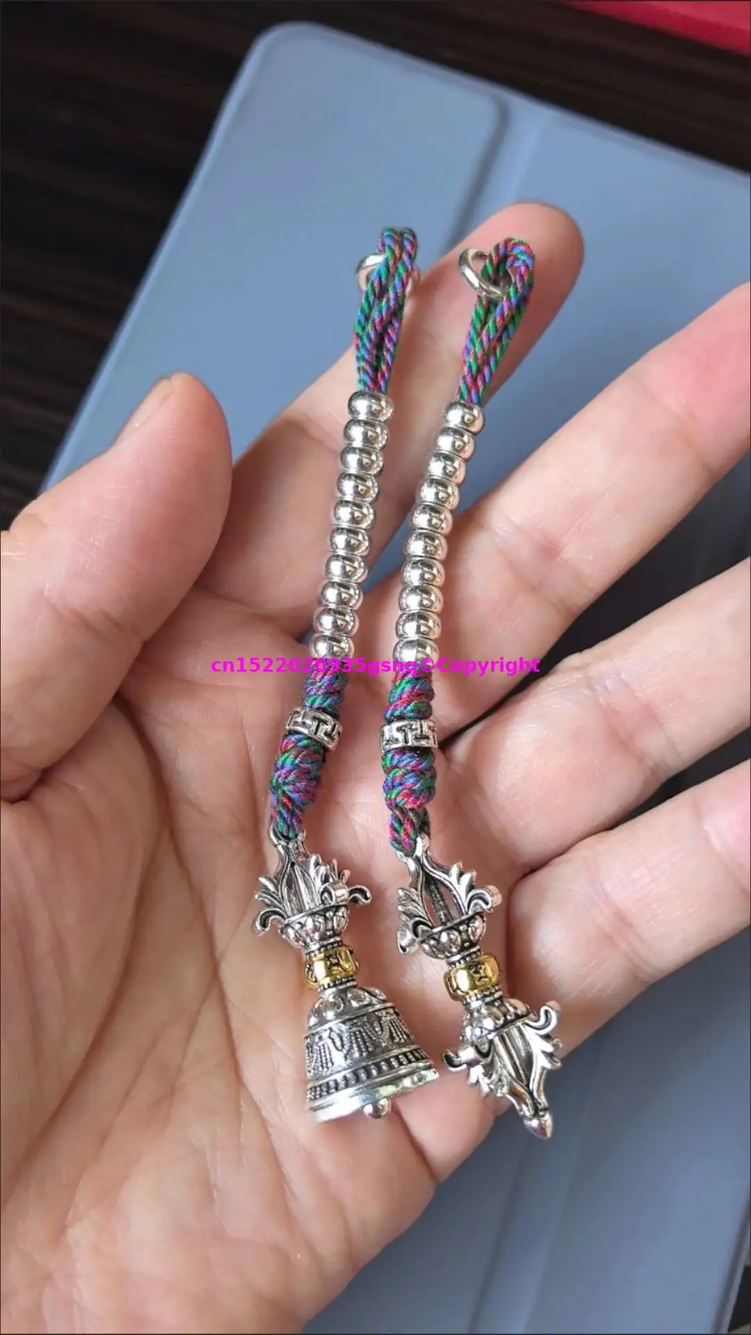 2pcs Thailand tibet Master monk ritual implement vajra power exorcism talisman pendant Eliminating Demons blessed family peace