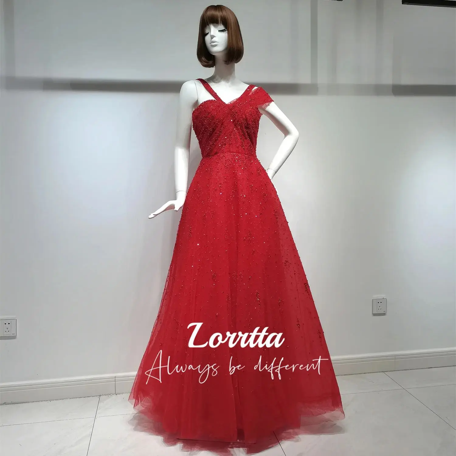 Lorrtta Sling vestido de tul brillante para mujer, vestido de fiesta de graduación, vestido de noche de lujo, vestidos formales de boda, vestido de