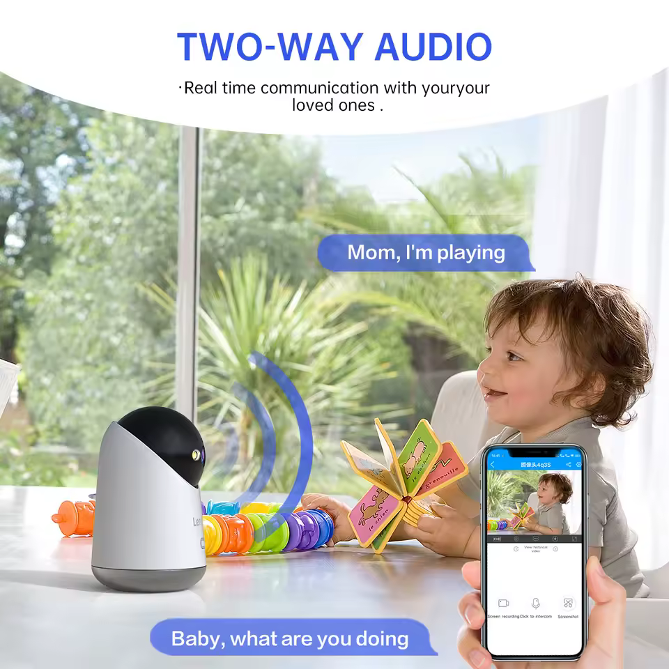 Lenovo 5MP WiFi 카메라의 실내 감시 화면 예시